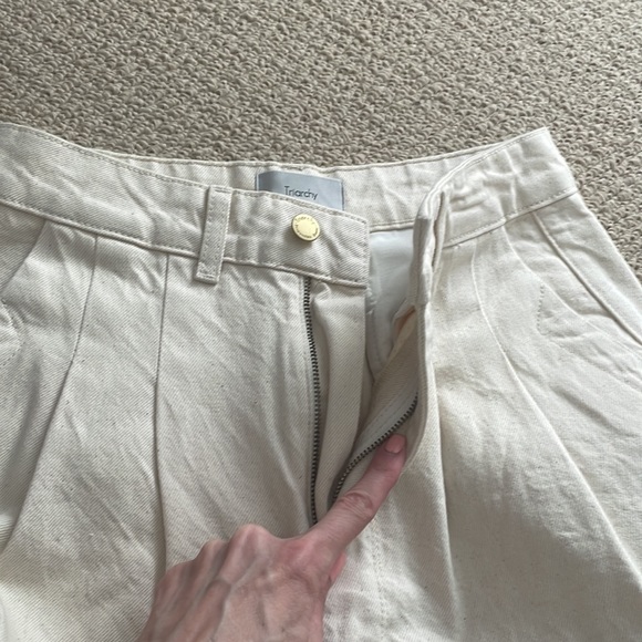 NWT triarchy denim Ms. Hayworth high rise pleated pant 26 curr seas $245 shopbop - Picture 7 of 10